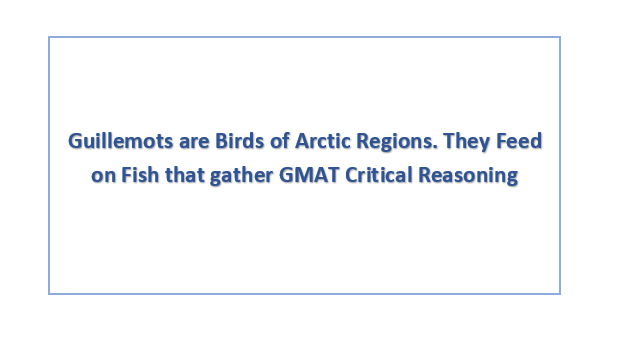 Guillemots are Birds of Arctic Regions. They Feed on Fish that gather GMAT Critical Reasoning